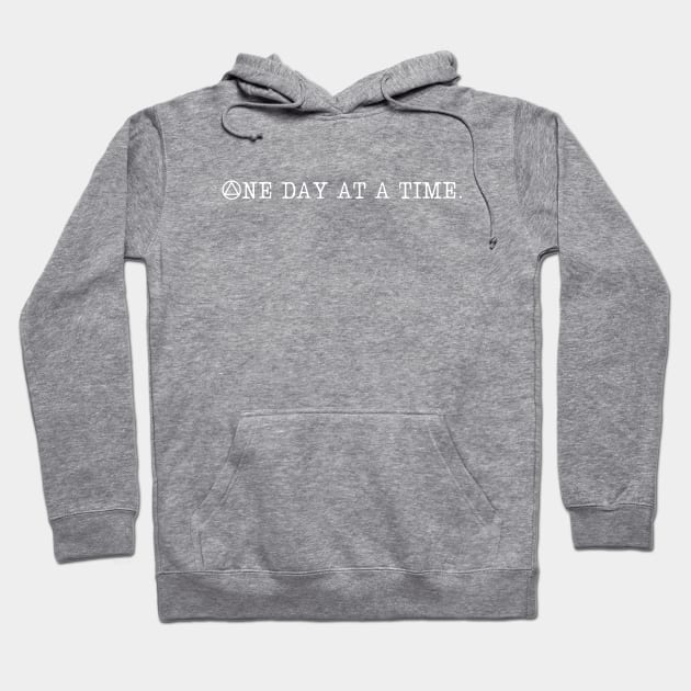 One Day At A Time Typewriter Hoodie by SOS@ddicted